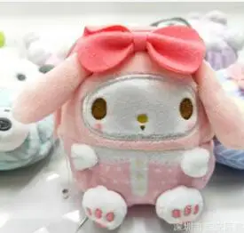 8/лот 8 см плюшевый Кошелек Sanrio KT My melody Мягкий мобильный Cinnamoroll Собака чучела плюшевые сумки для игрушек кулон - Цвет: D