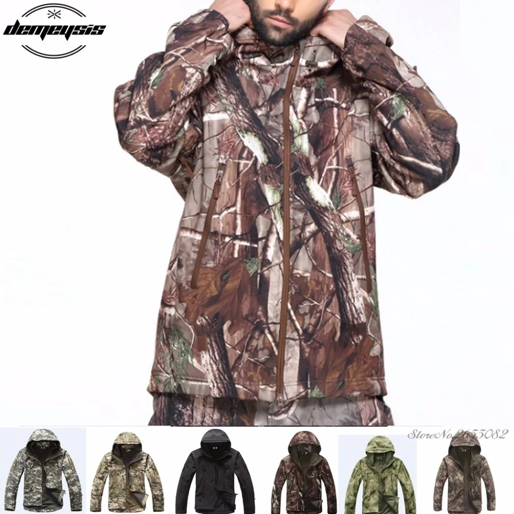 

Military Tactical Jacket Waterproof Outwaer & Pants Windproof Hunter Camouflage Jacket Combat Training Suits Jacket Pants