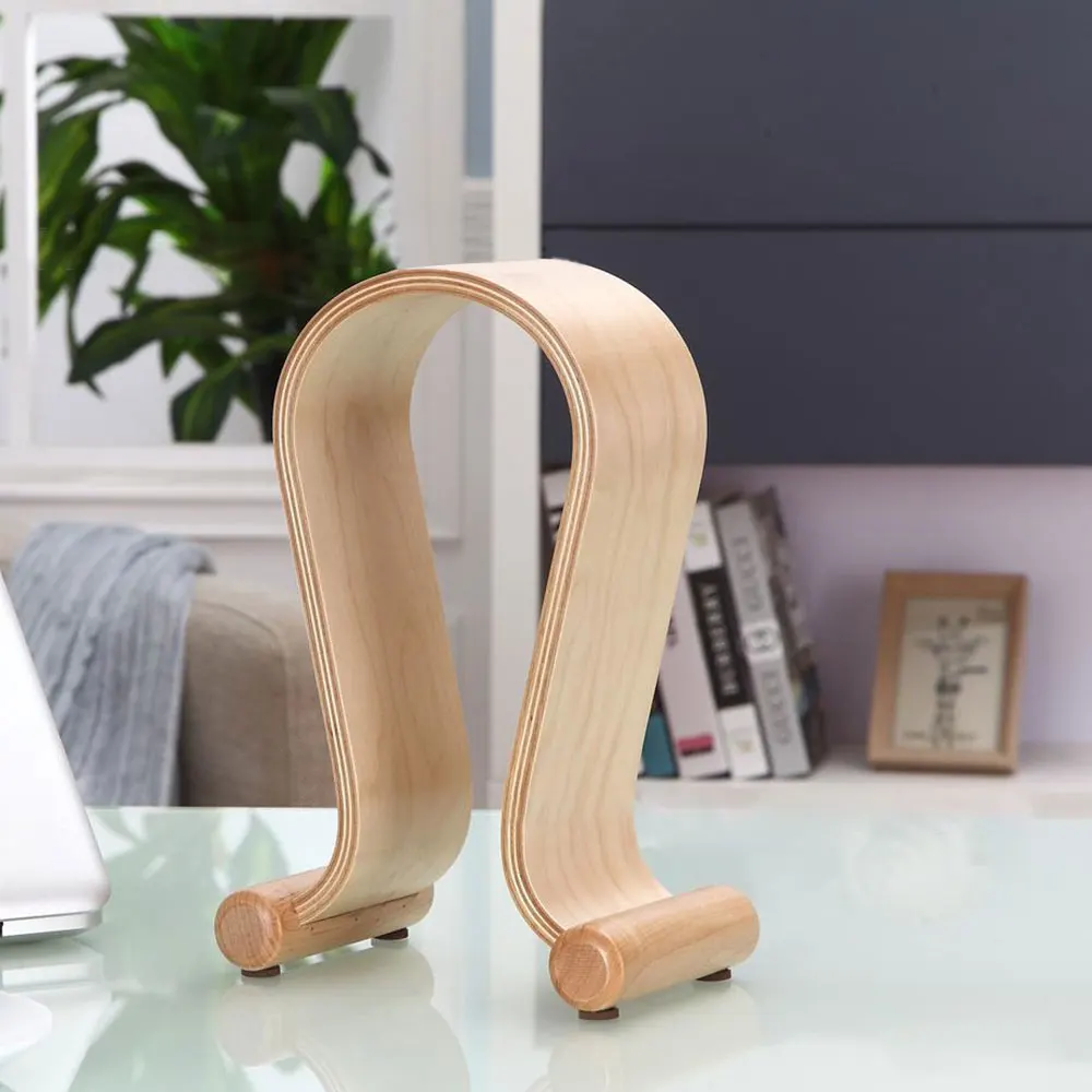 Portable Earphone Holder Wooden Practical Support Stand Headset Show Shelf Universal Headphones Device Gadgets