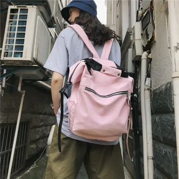 

2020 new backpack ladies Korean version of the simple campus high school college students nylon shoulder travel backpack women's