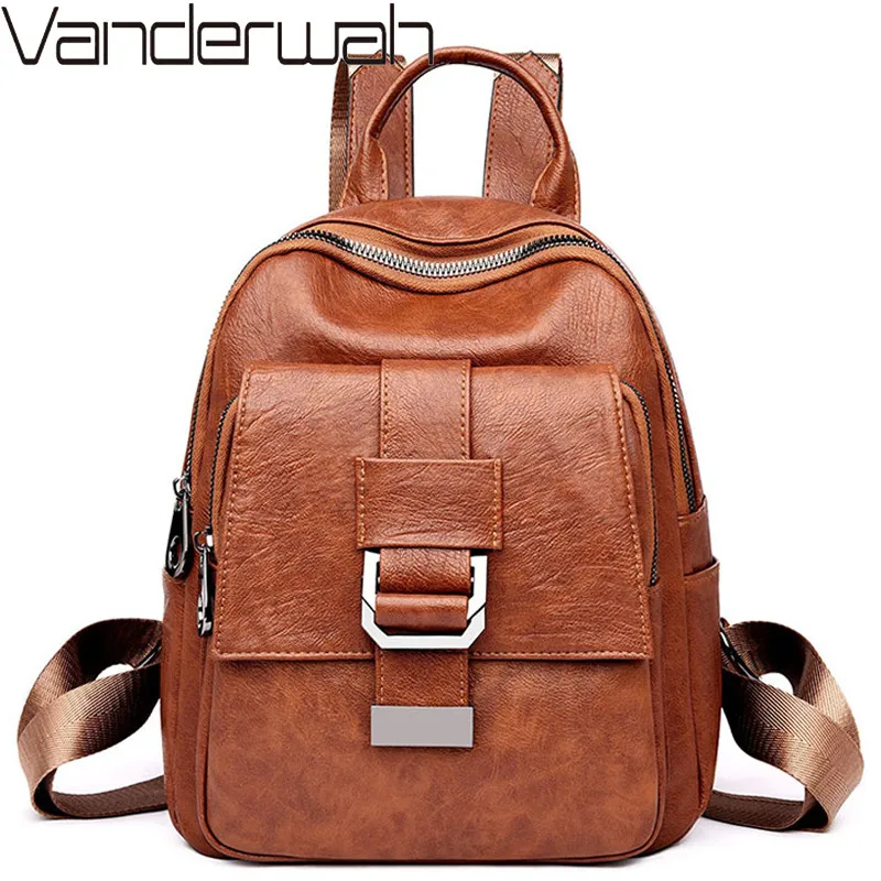 Женские рюкзаки из мягкой кожи женские винтажные сумки на плечо дизайнерские