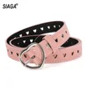 Cinturón rosado de Metal con hebilla para mujer, Cinturón de piel con forma de corazón de estilo Retro de 2,3 cm de ancho, AK028 ► Foto 1/6
