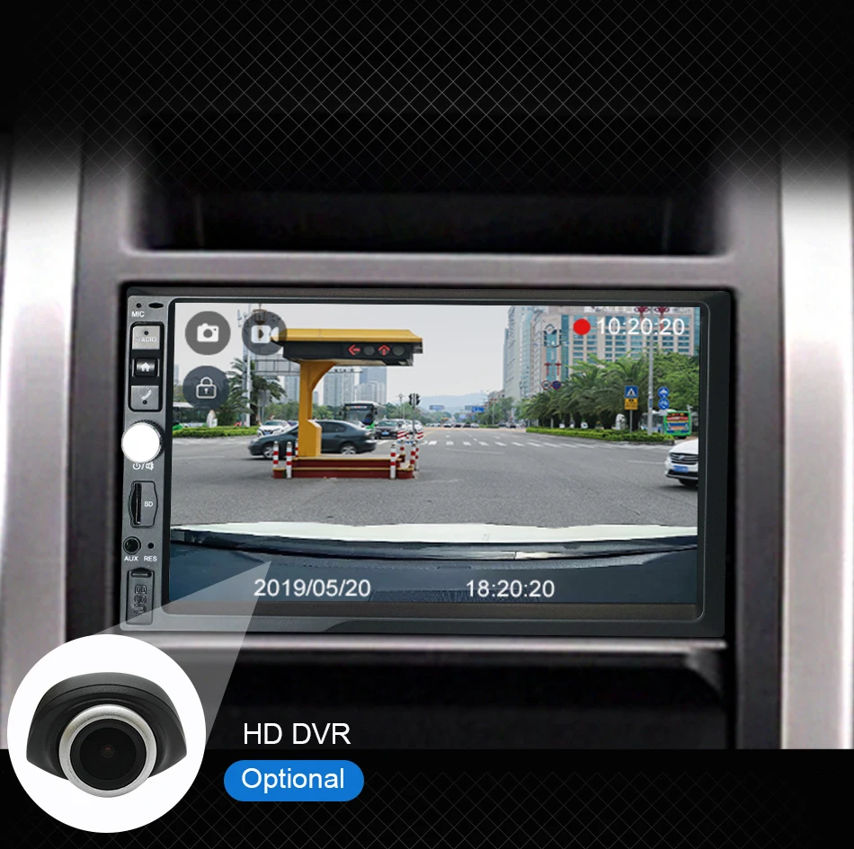 Eunavi 2Din 4 Гб 64 Гб 7 ''Универсальный Android 9 автомобильный Радио Мультимедиа ПК gps Navi Стерео 1024*600 сенсорный экран bluetooth wifi без DVD