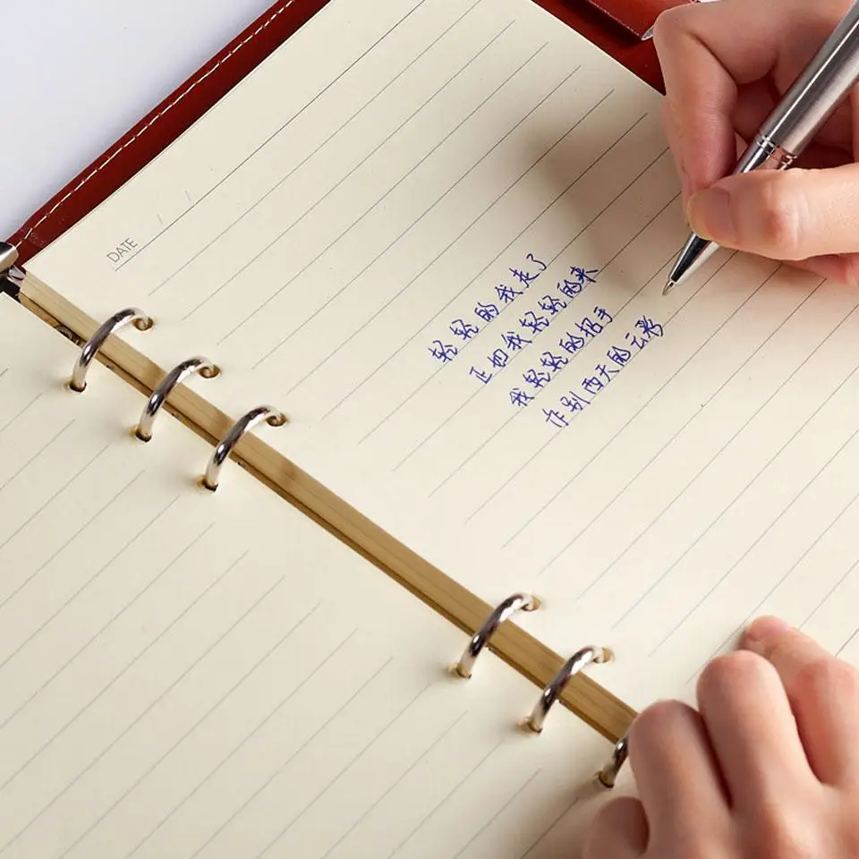 Блокнот А5 на спирали с 6 горизонтальными отверстиями тетрадь для бизнеса