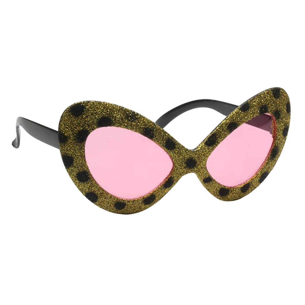 Sunglass Leopard Print Cateye Costume Glasses Halloween Birthday Props Decoration