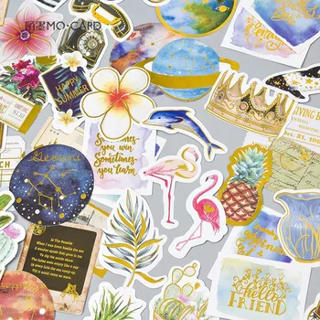 

24pcs/pack Kawaii Stickers Romantic Small Hot Stamping Sticker Painted Diary Photo Decorative Stickers