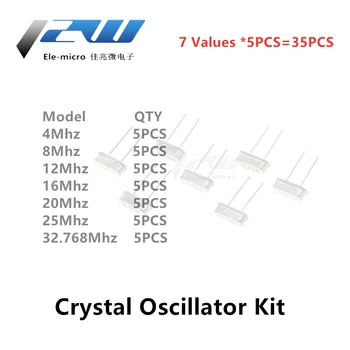 

Hc-49s electronic crystal oscillator kit, hc-49 DIP quartz ceramic resonator 7 types X 5 pcs. 32,768 4 8 12 16 20 25 MHZ