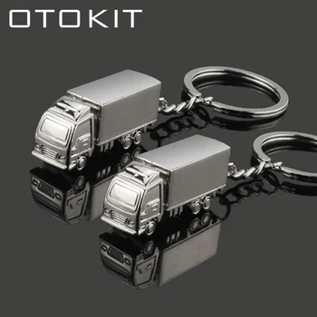 

Genenic Silver Mini Car Keychain Truck key ring Creative Gift for Friends Lovely Keyring for Women Men New Design High Quality