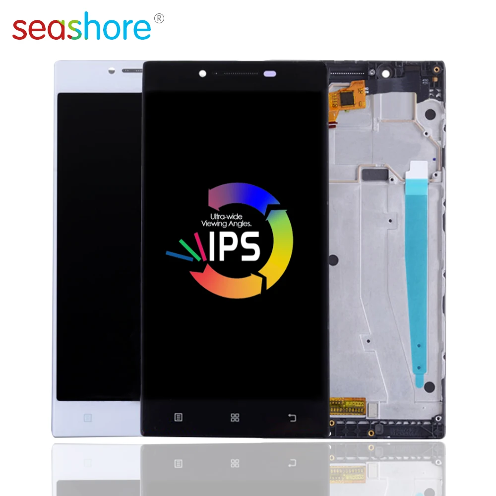 

5.0"ORIGINAL For LENOVO P70 LCD Touch Screen Digitizer Assembly For Lenovo P70 Display with Frame Replacement P70-A P70A Screen
