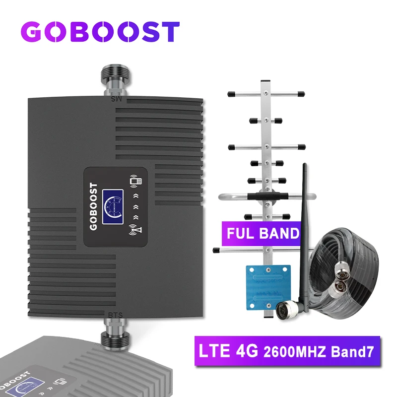Усилитель сотового сигнала GOBOOST 4g 2600 LTE band7 мобильный усилитель сотовой связи gsm 2g