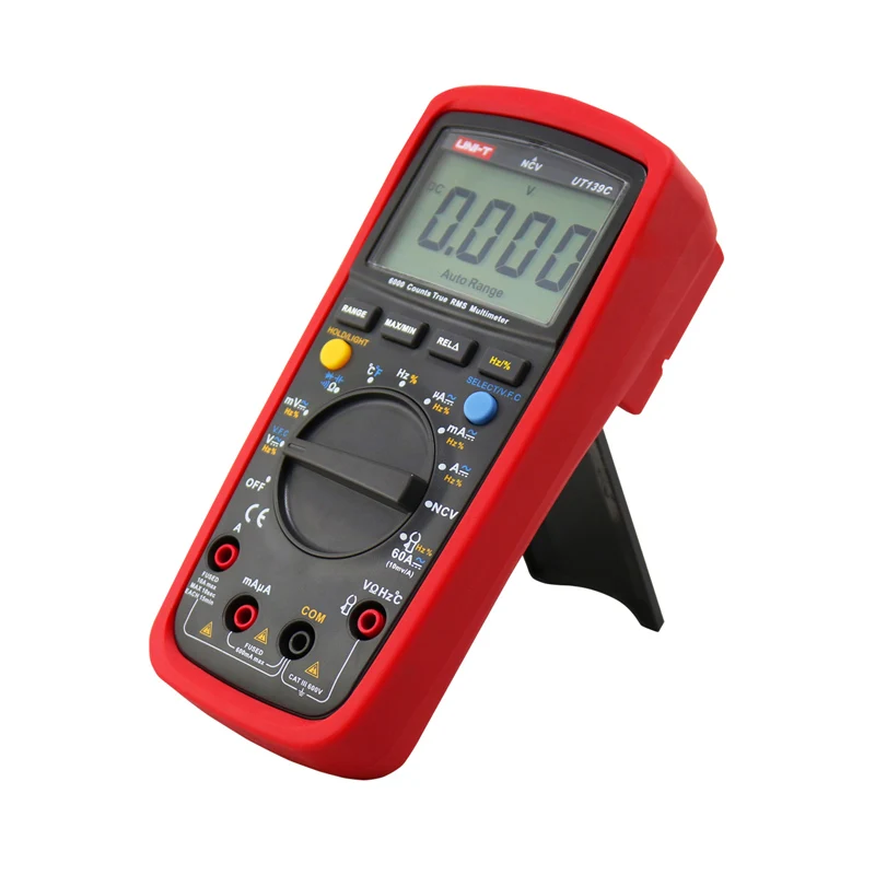 UNI-T UT139C блок цифровой мультиметр Авто Диапазон True измеритель предельной синусоидальной мощности установка для измерения параметров конденсаторов ручной 6000 рассчитывать вольтметра термометр