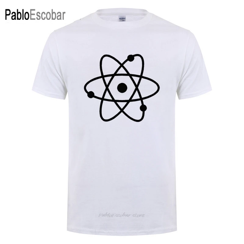 Cool Science Atom T Shirt Man Short Sleeve Round Neck Loose Fit Cotton T-Shirt Geek Nerd Harajuku Casual Tshirt Men Clothing Tee | Мужская