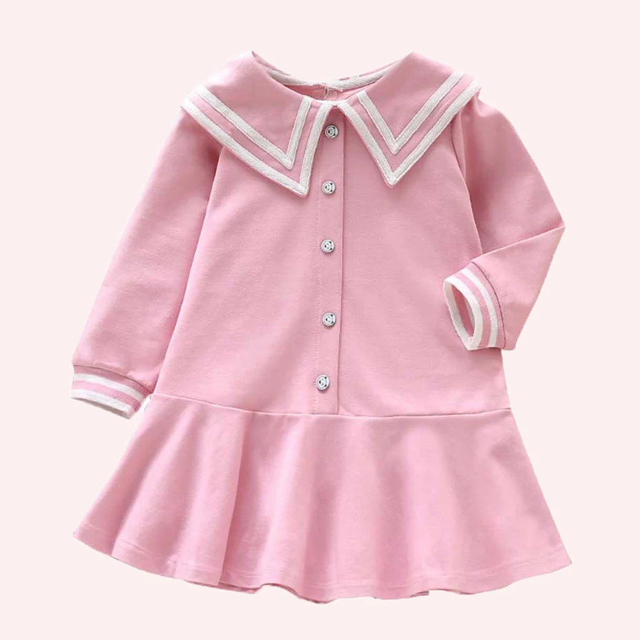 Летнее платье для маленьких девочек; Лоскутные Платья с оборками для девочек; Модное детское платье с отложным воротником; консервативная одежда для маленьких девочек