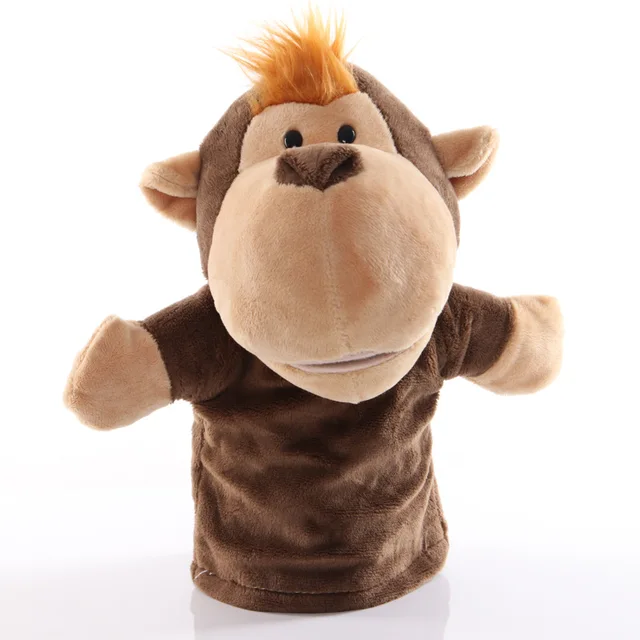 25cm Animal Hand Puppet  Educational   Puppets Pretend Telling Story Doll Toy for Children Kid fidget toys Monkey