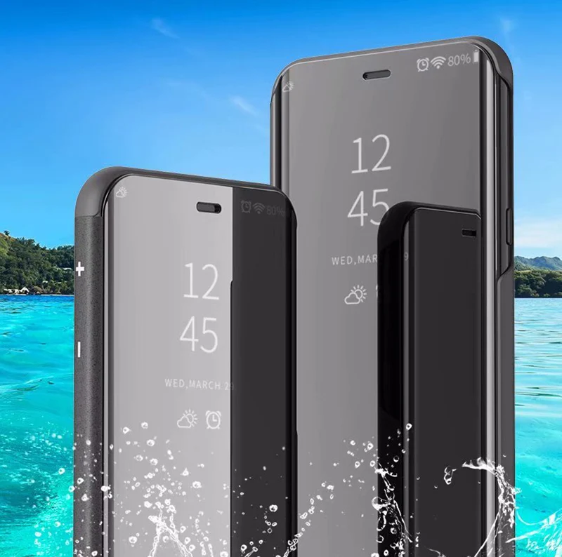 Умный зеркальный флип-чехол для samsung Galaxy S8 S9 плюс S7 край M10 M20 A5 A7 J3 J7 J5 J4 J6 J8 A6 A8 J2 Prime чехол