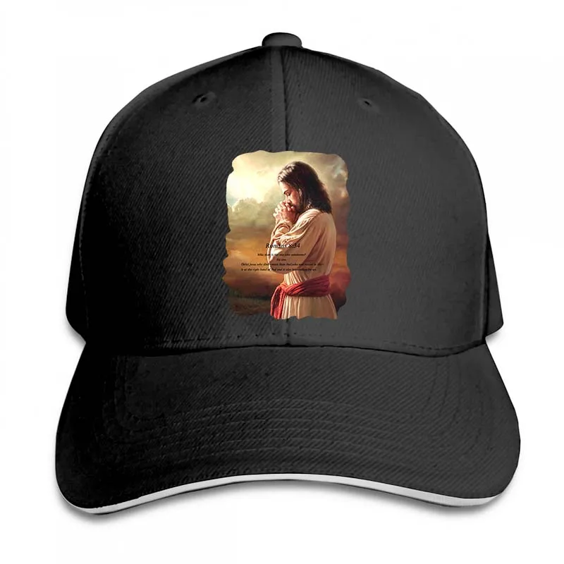 Unisex-Jesus Christ religion-Script Romans Pray Christ бейсбольная кепка для мужчин и женщин, Кепка-Дальнобойщик, модная Регулируемая Кепка - Цвет: 2-Black