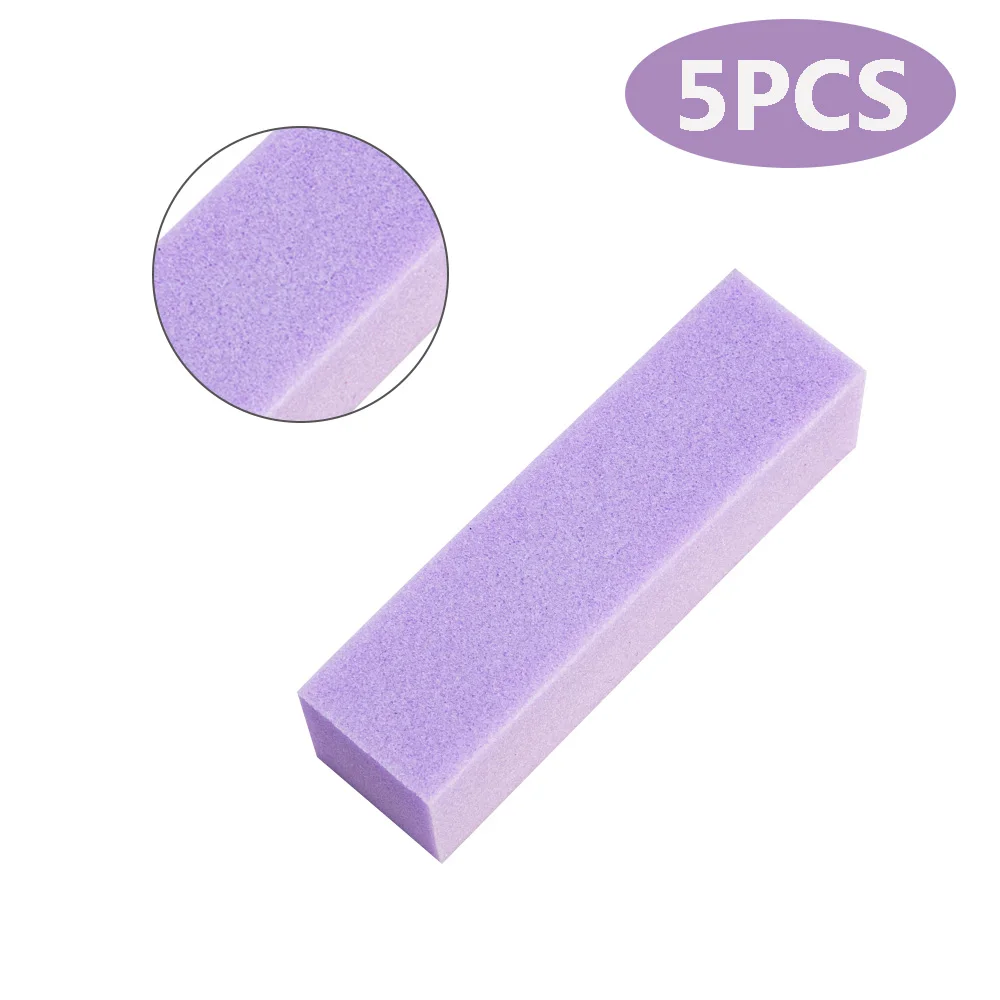 5pcs purple Dmoley 10 шт./компл. розовый модные Шлифовальная Пилка Для ногтей Полировщики для ногтей блок покрытие для маникюра пилочка для ногтей блок для маникюра и педикюра, инструмент - Цвет: 5pcs purple