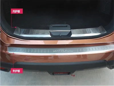 Для Nissan X-Trail X Trail T31- нержавеющая сталь Задний бампер протектор Подоконник багажника задняя защита протектора накладка