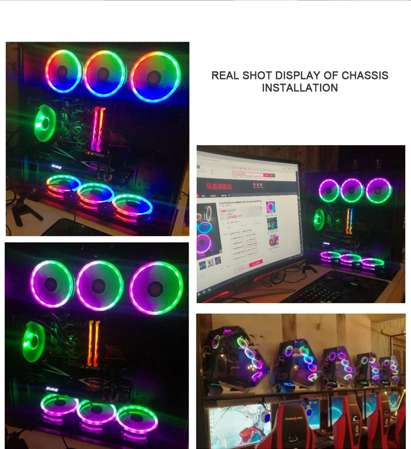 computador com mudança de cor colorida, ventilador silencioso
