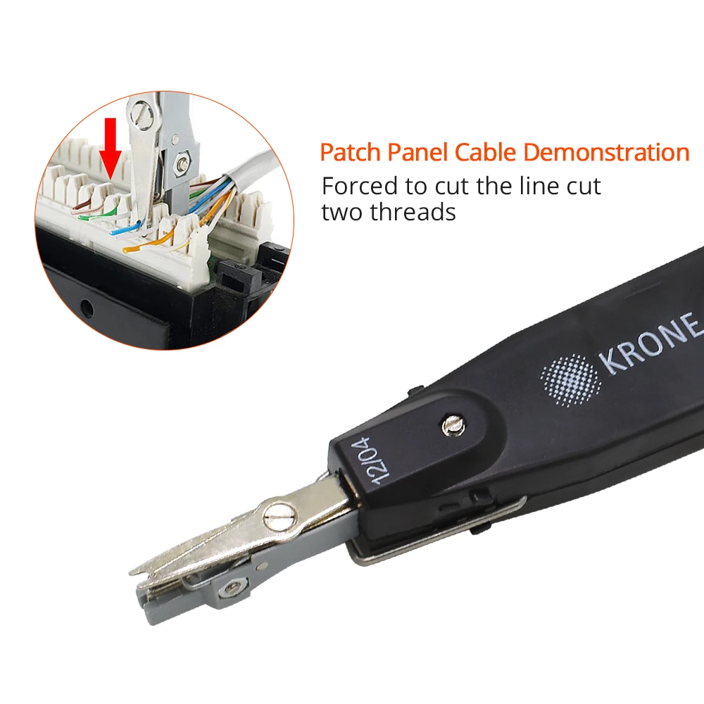 TISHRIC Черный инструмент для кроны RJ45 щипцы Lsa-plus телекоммуникационный телефонный провод кабель RJ11Punch вниз Сети Обжимные Инструменты Комплект для зачистки