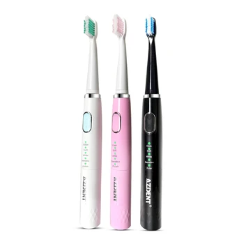 

AZ-4 Pro Sonic Electric Toothbrush 5 Modes Adult Timer Tooth Brushes Battery Operated with 3pc Replacement Heads No Rechargeable