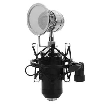 

Karaoke Condenser Microphone for KTV Karaoke Studio Condenser Wired Microphone with 3.5 Mm Plug Bracket Recording Microphone