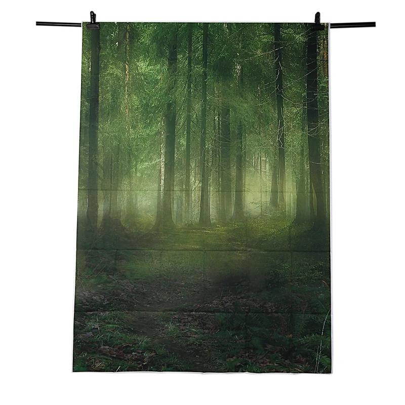 5X7 футов виниловый студийный фон для фотосъемки Туманный лес