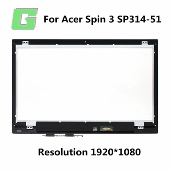 

For Acer Spin 3 SP314-51 N17W5 Touch Digitizer Screen LCD LED Assembly New Display Without Frame Replacement