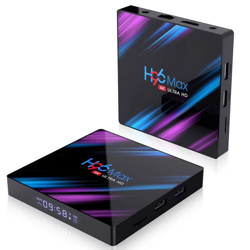 H96 Max-3318 Ultimate Android 9,0 ТВ приставка Amlogic Rk3318 четырехъядерный 64 бит Cortex-A53 2,4G+ 5,8G Wifi 4G Ram 4K телеприставка медиа Pl