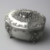 ROSIKING Emboss Alloy Metal Music Box Wind Up and Golden Movement Music Box(Once upon a december) for Birthday 4