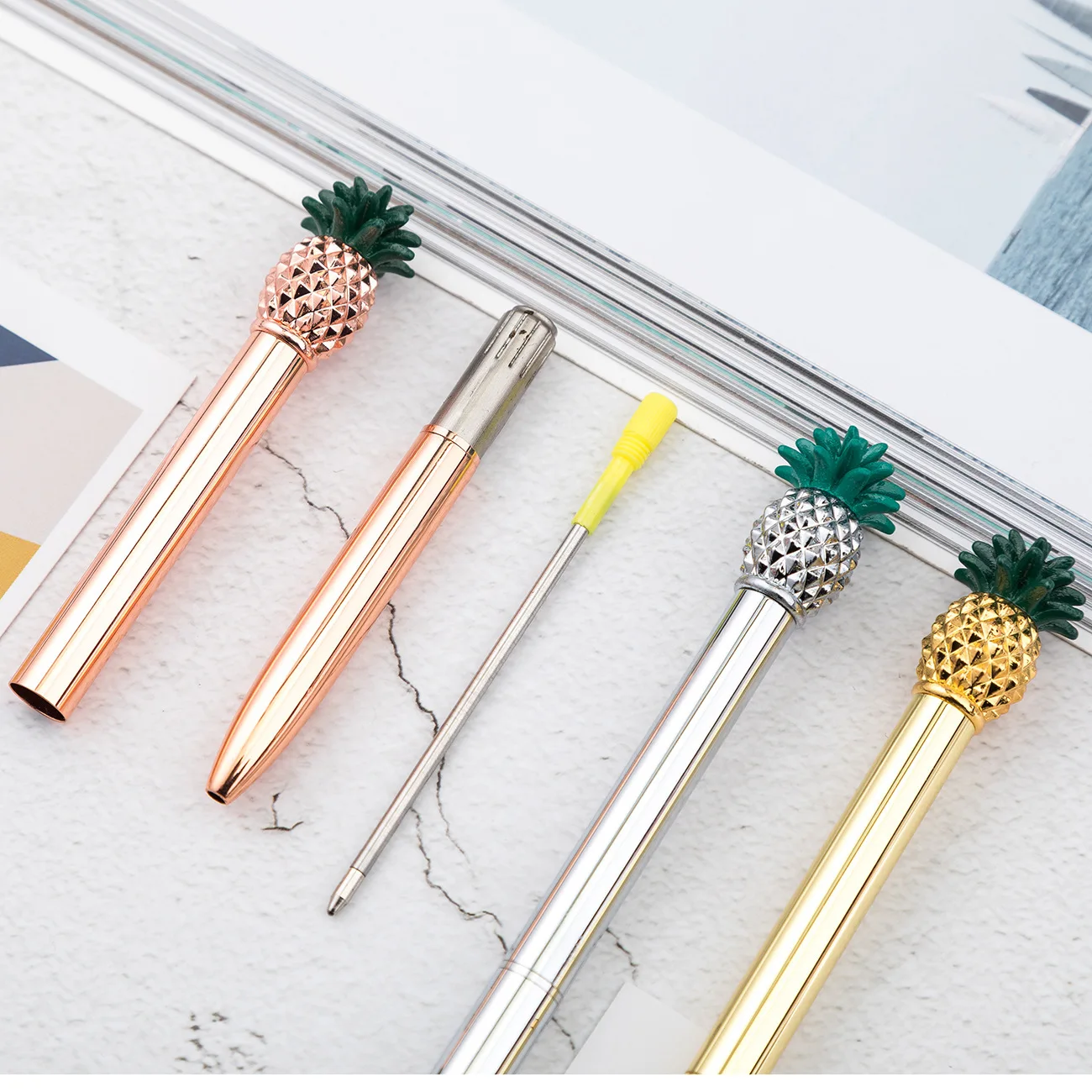 Ballpoint Pen 1 Piece Cute Metal Pineapple