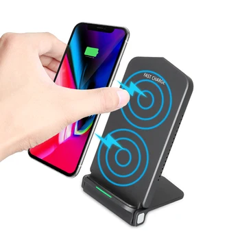 自動クランプチーワイヤレス車の充電器マウント赤外線センサー高速充電 Iphone 8 × XR XS 11 サムスン s20 S9 S8