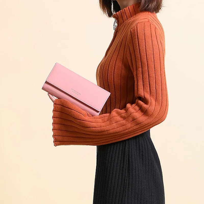 WEICHEN Trifold Women Wallet Large Capacity Long Clutch Wallets Female Purses Phone Pocket Card Holder Carteras Hand bag Purse
