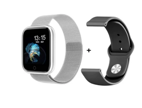 Женские водонепроницаемые Смарт-часы P70 P68 Plus Bluetooth Smartwatch для Apple IPhone Xiaomi монитор сердечного ритма фитнес-трекер - Цвет: add strap silver