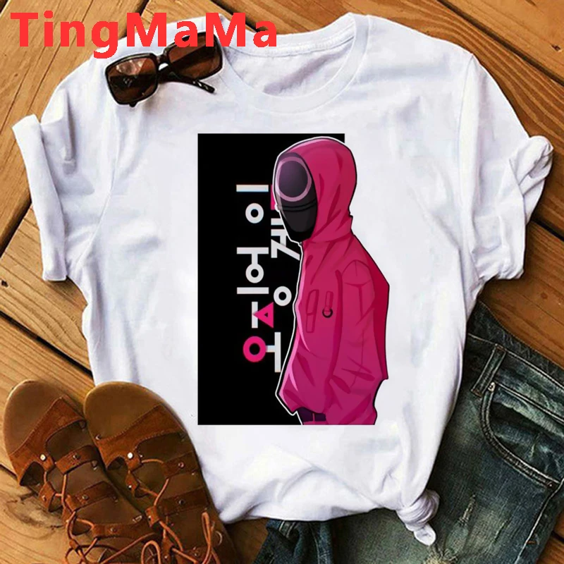 Korean TV Squid Game T Shirt Men Kawaii Cartoon Summer Tops 456 Graphic Tees Unisex Harajuku Fashion Korean Style T-shirt Male