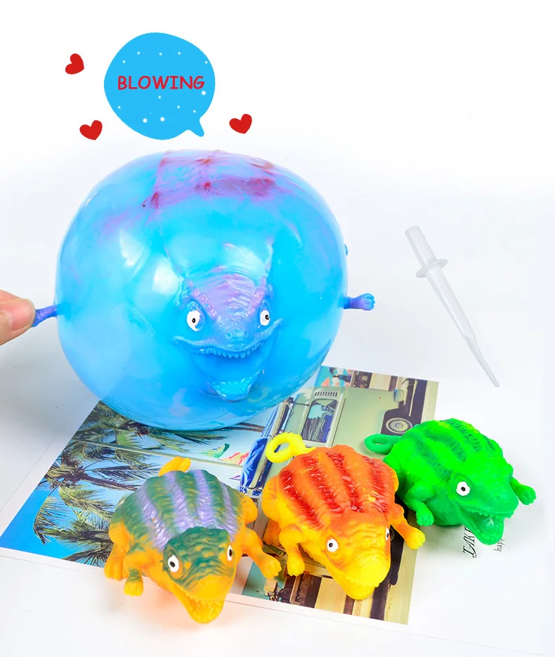 

Kids Toy Children Funny Blowing Animals Toys dinosaur Anxiety Stress Relief Inflatable Animal Balloon Squeeze Ball