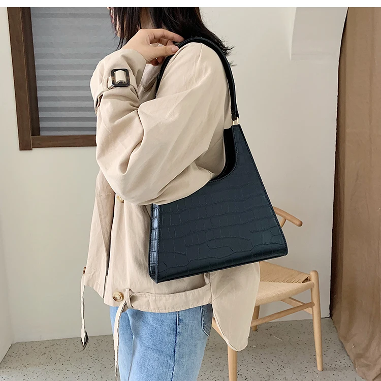European Fashion Female Tote bag New High Quality PU Leather Women's Designer Handbag Crocodile pattern Travel Shoulder bag