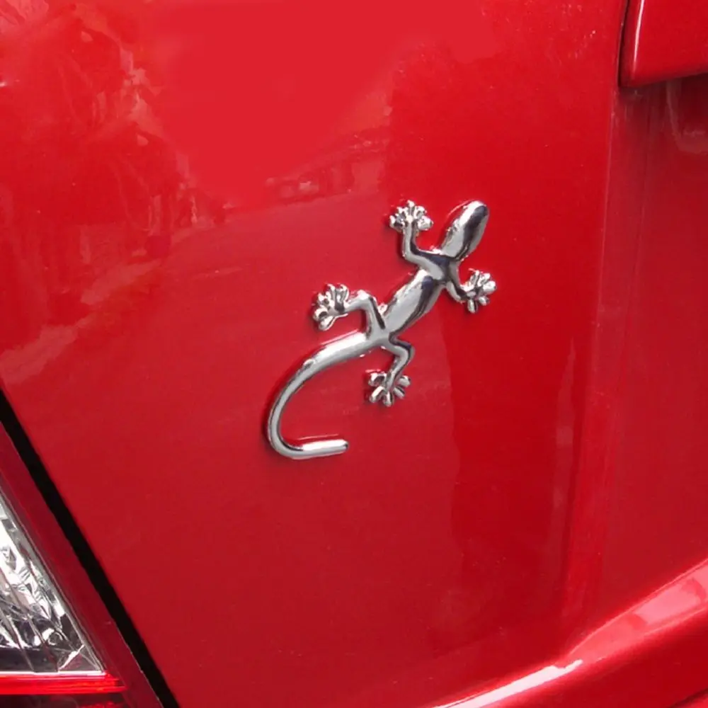 

1pc 3D Chrome Gecko Shape Lizard Badge Emblem Car SUV Vehicle Trunk Tuning Creative Sticker Decal Exterior Accessories Universal