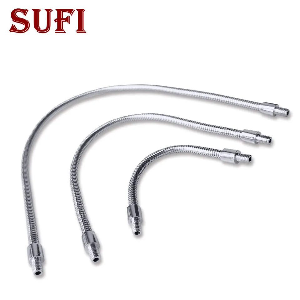 LED 구스넥 M4 블랙 실버 마이크 포지셔닝 호스, 외부 이빨 2 개, M4 유연한 스네이크 튜브, 10 cm, 20 cm, 30 cm..
