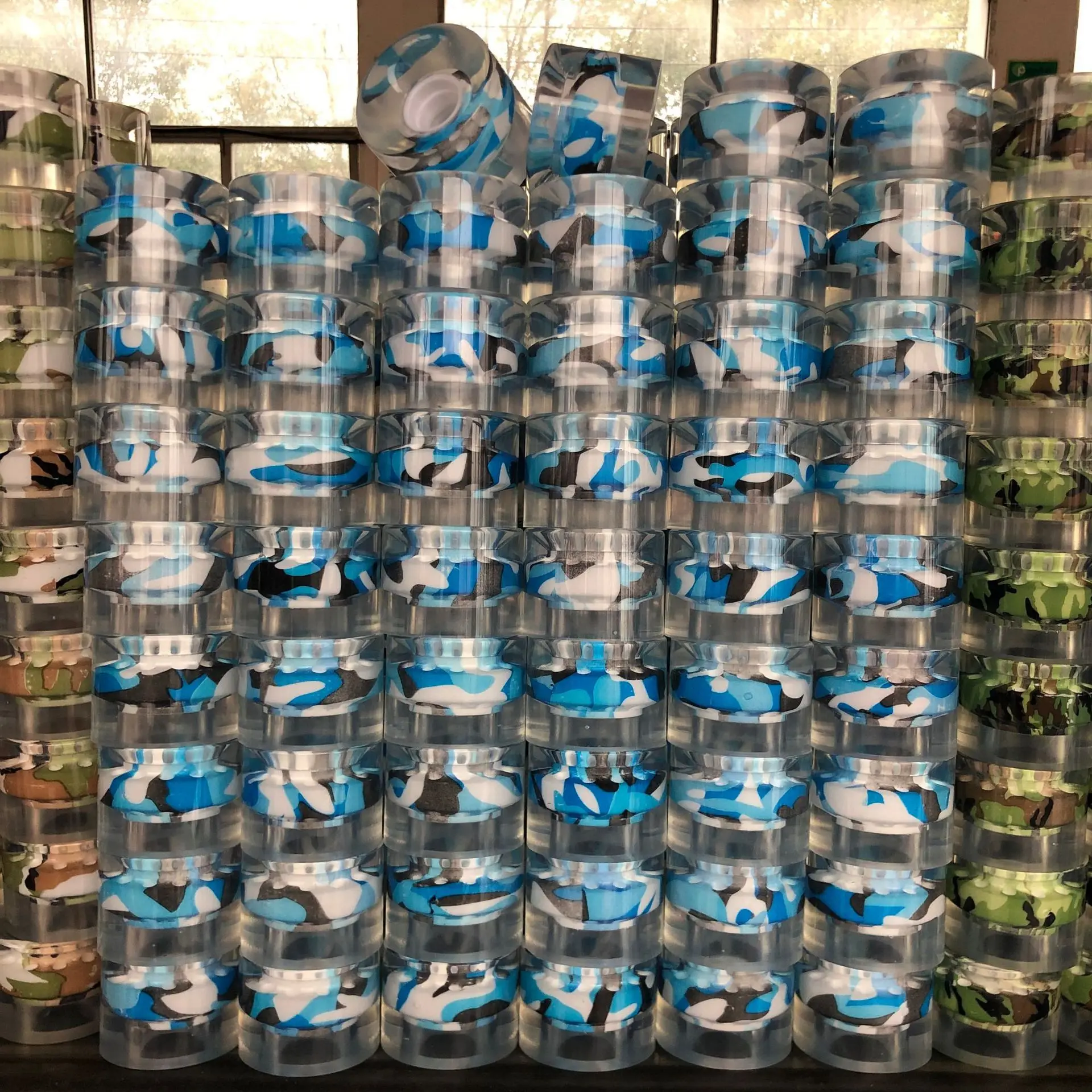 Прозрачный Печатный длинный Пан Лун экологически чистый носимый Pu Колесо Скейтборд колесо установка ролик с подшипником a
