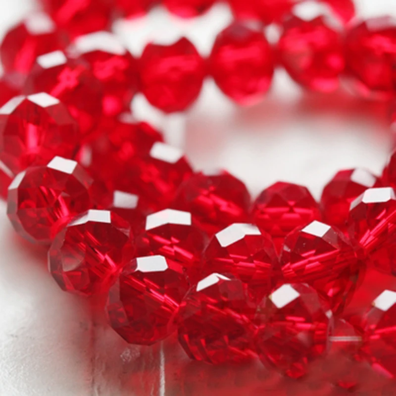 BEAUCHAMP Red Needlework Crystal Czech Beads Bicone Rondelle Faceted Tassel Earrings Bracelet Jewelry Sewing Hair Accessories | Украшения и