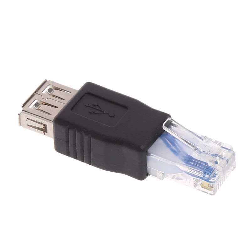 USB Type A Female To RJ45 Male Ethernet LAN Network Router Socket Plug Adapter