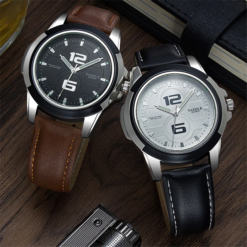 

2019 New Men's Fashion Sport Watch Men Leather Waterproof Quartz Watches Male Luminous Pointer Clock Business Relogio Masculino