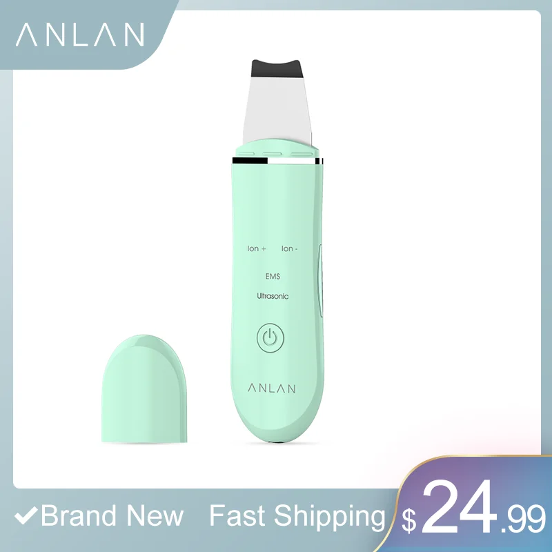 

ANLAN New Ultrasonic Skin Scrubber Lift Machine Deep Face Cleaning Machine Peeling Shovel Facial Pore Cleaner Face Skin Scrubber
