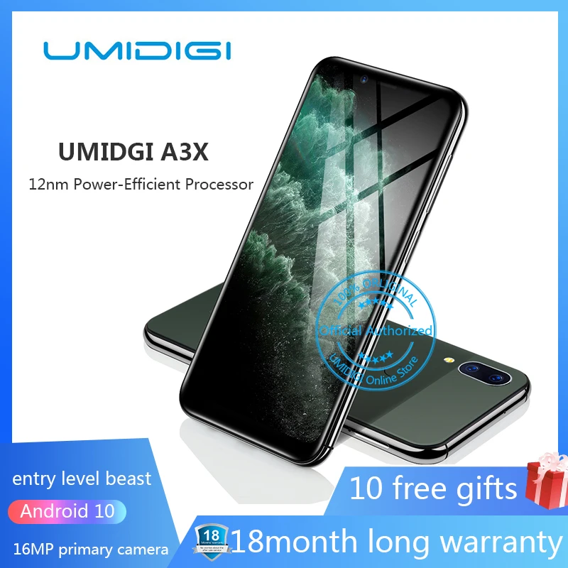 UMIDIGI A3 Pro 5 7 &quot19:9 полный Экран смартфон 3 GB + 32 Android 8 1 12MP 5MP мобильного телефона