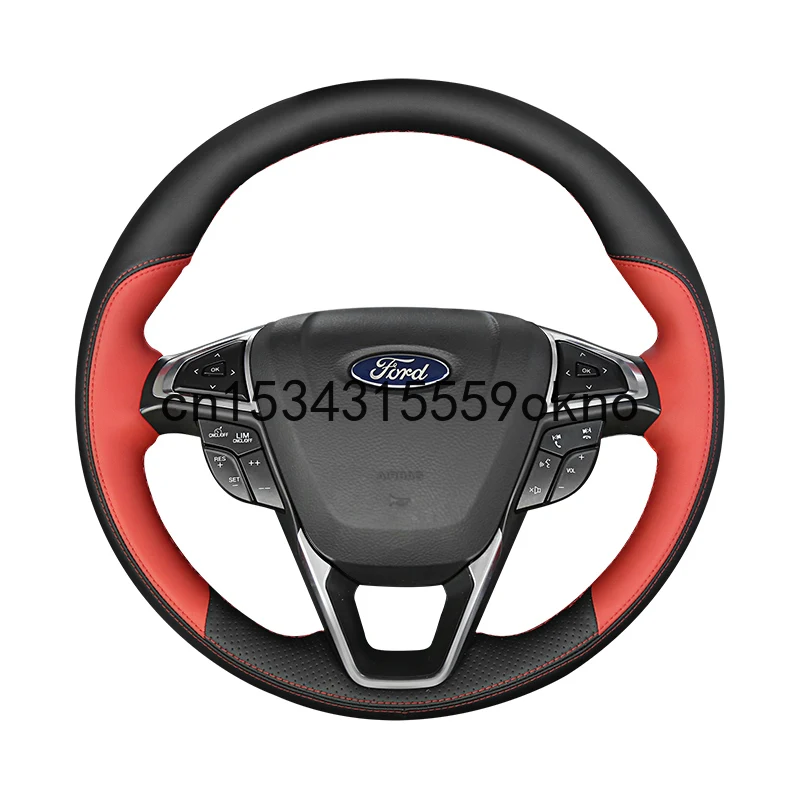 

DIY Steering Wheel Cover Custom Fit For Ford Fusion Mondeo Edge Focus Taurus Car Assessoires Interior
