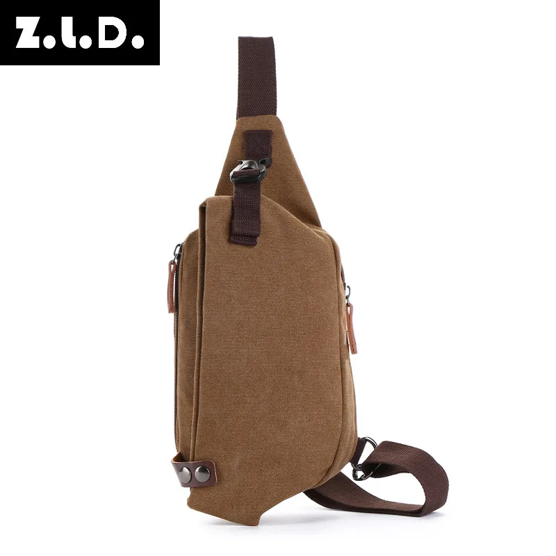 

2018 New Style Canvas Chest Bag Convenient Carriable Carry a Small Bag Korean-style Trend Cool Fashion Leisure Bag