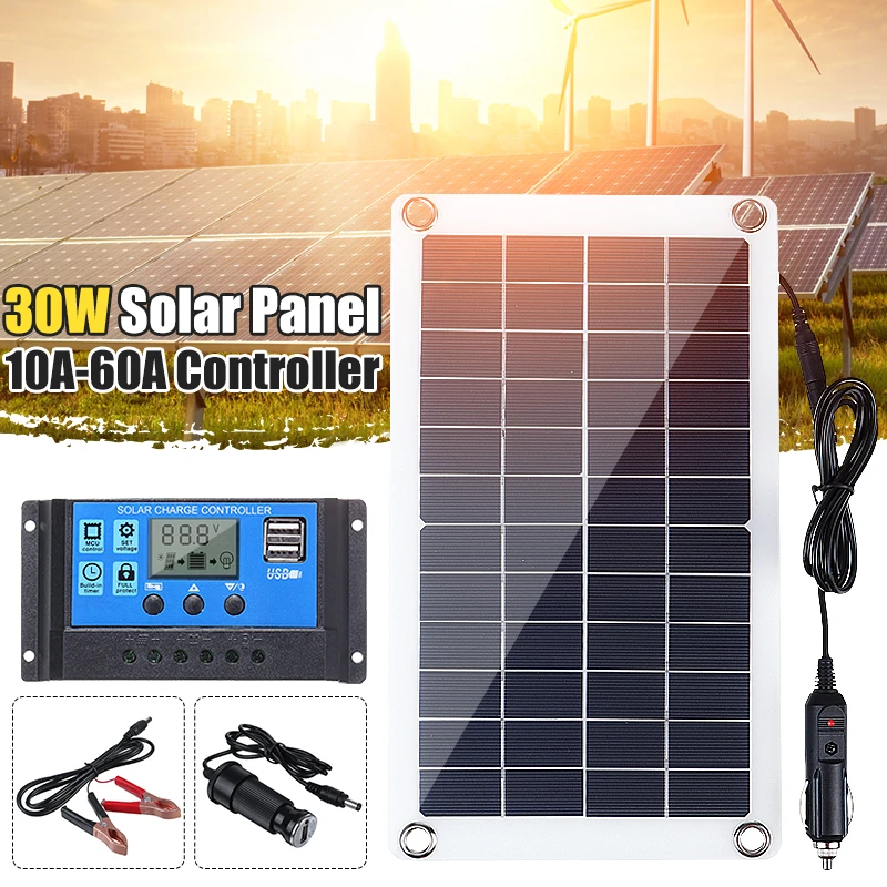 dimensioni: 20W Pannello solare monocristallino flessibile 18V 30W carica batteria solare 12V impermeabile pannello solare per caravan camper barca