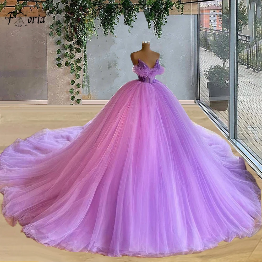 Lavender Extra Puffy Tulle Ball Gowns ...