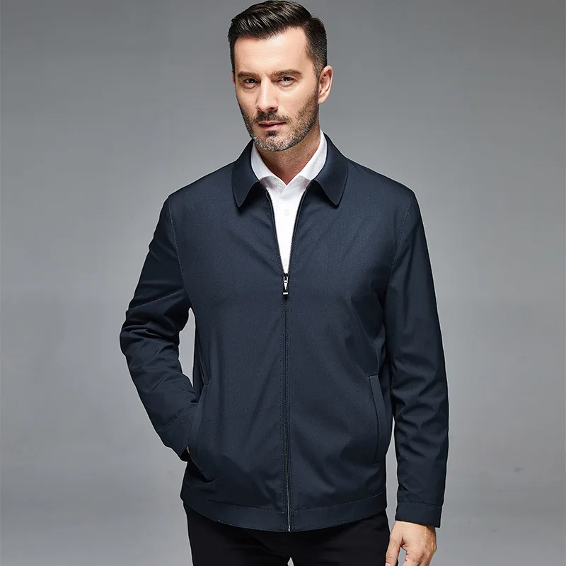 

2020 Spring And Autumn New Style MEN'S Jacket Middle-aged Business Casual Men's Leadership-Turn-down Collar Coat